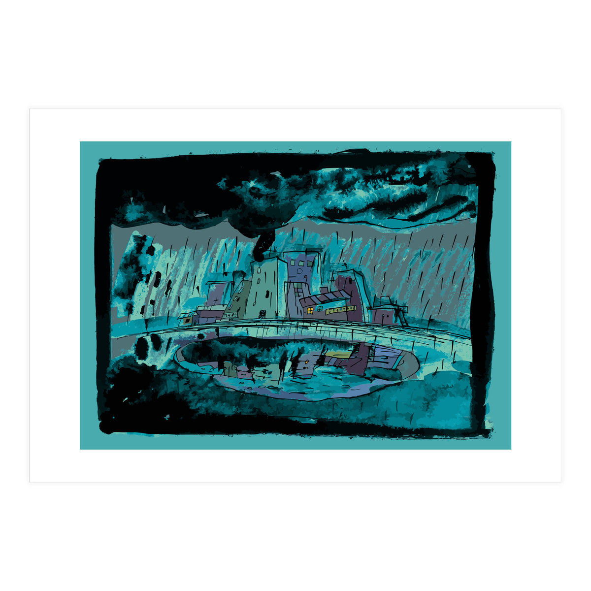 Autumn Rain in the Old City (Print Only)