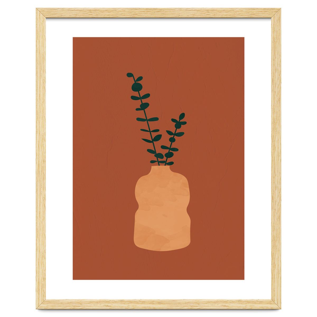 Terracotta Earth Tones Wall Decor Pottery Plant II