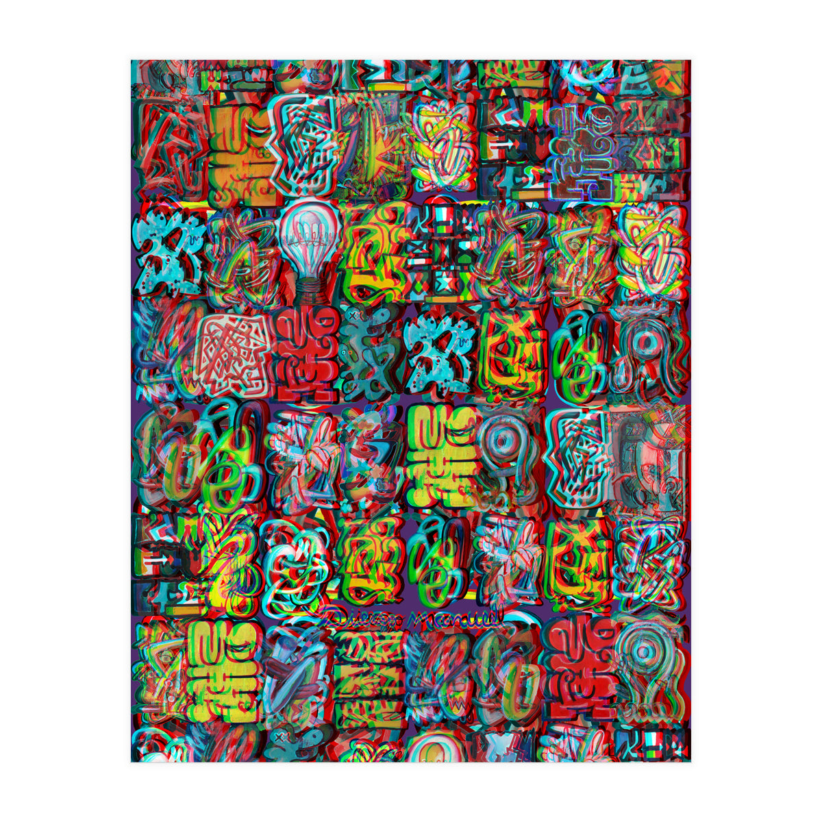 Formas 14 34 3d And Graffiti 3 (Print Only)