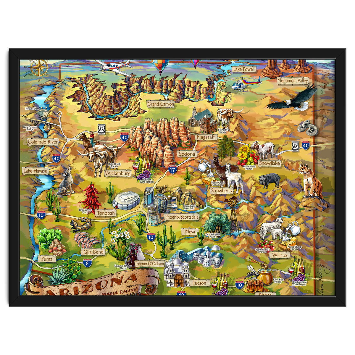 Arizona Illustrated Map