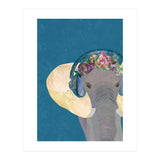 Boho Elephant listening to Music (Print Only) thumbnail