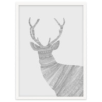 Stag Grey Poster