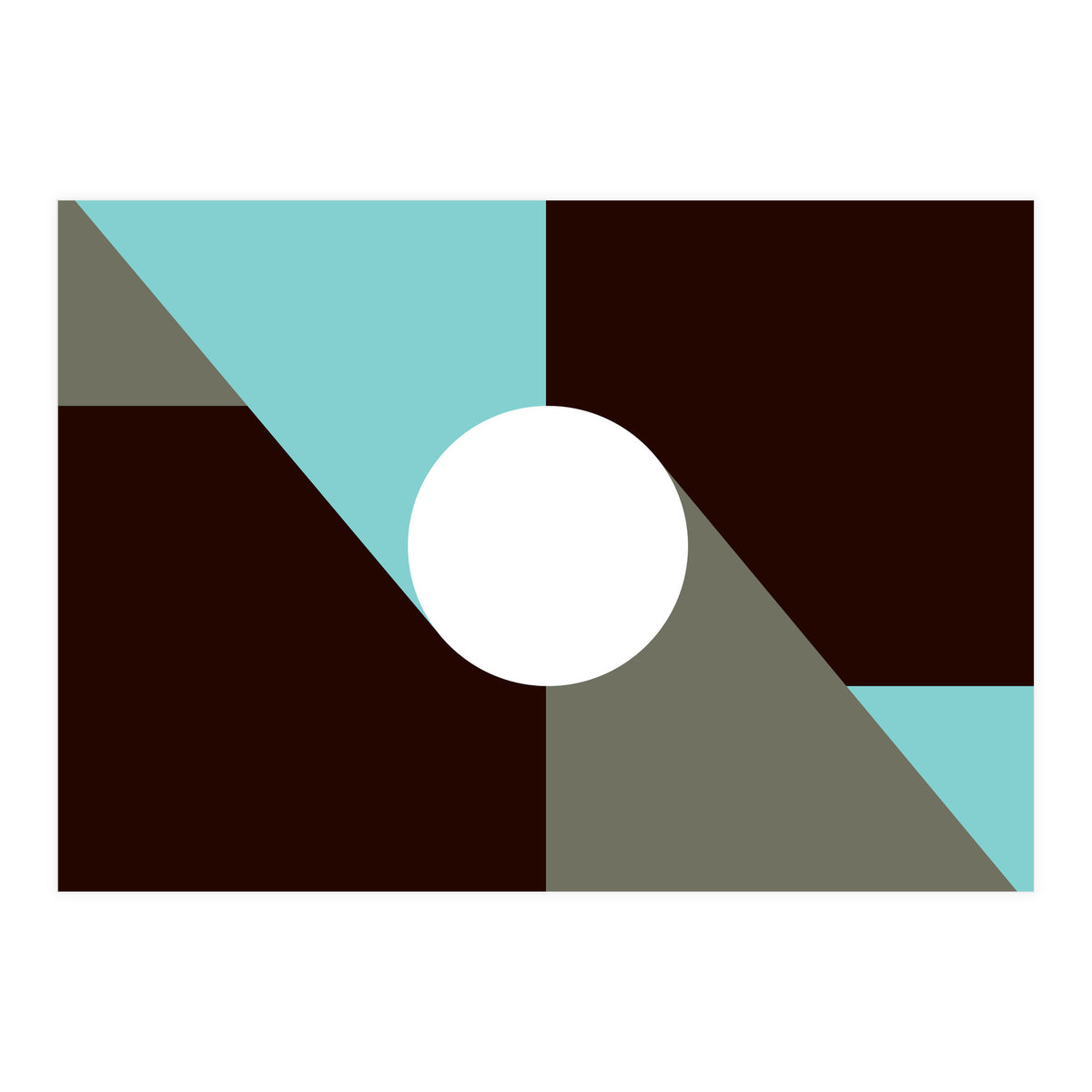 Geometric Shapes No. 29 - baby blue & grey (Print Only)