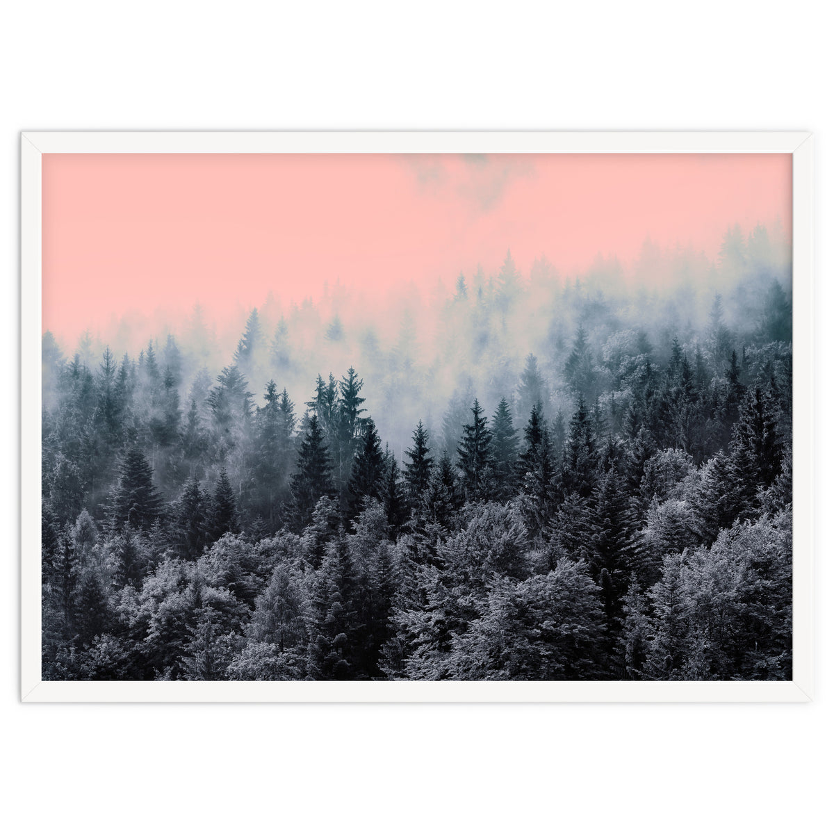 Forest in gray and pink