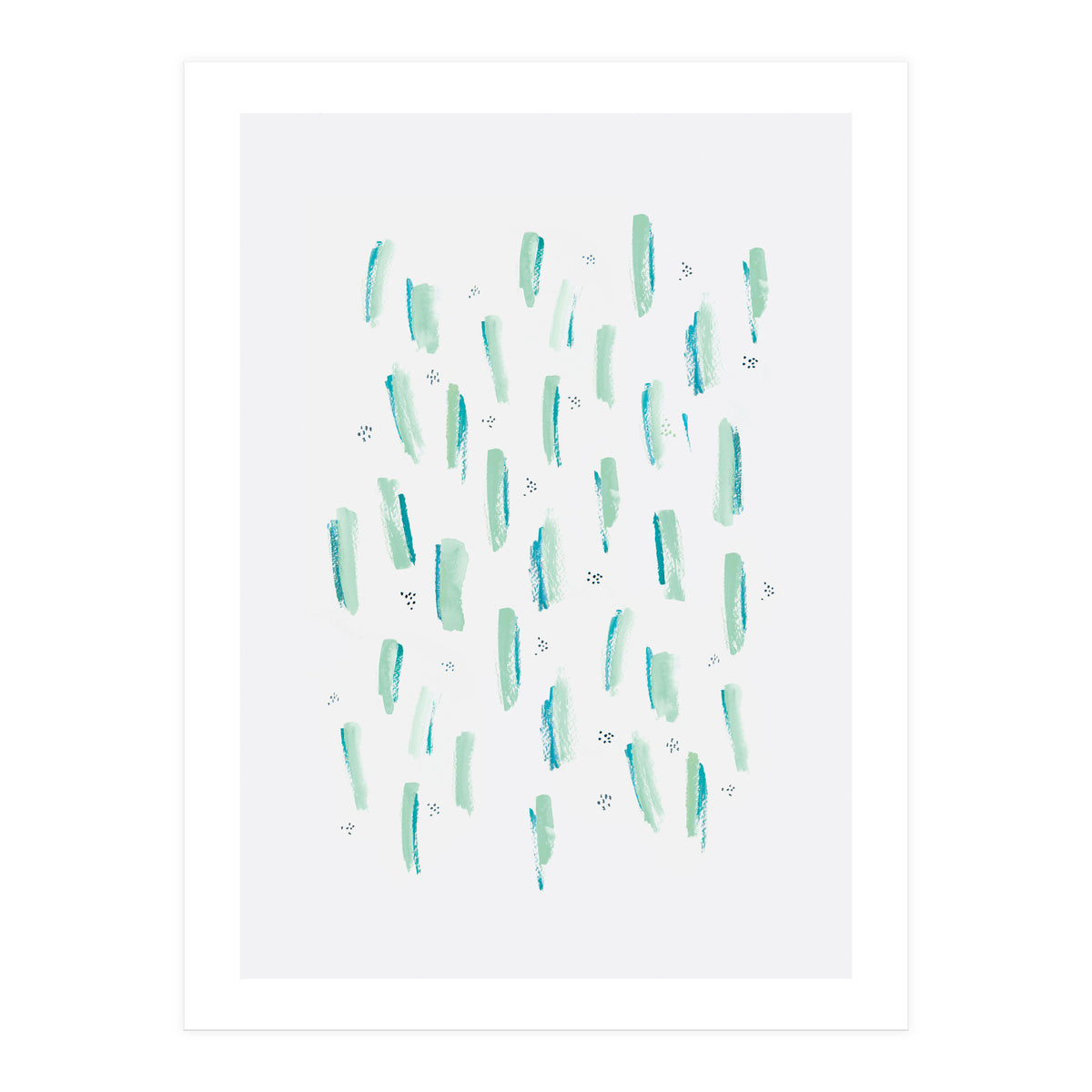Brush Strokes Mint (Print Only)