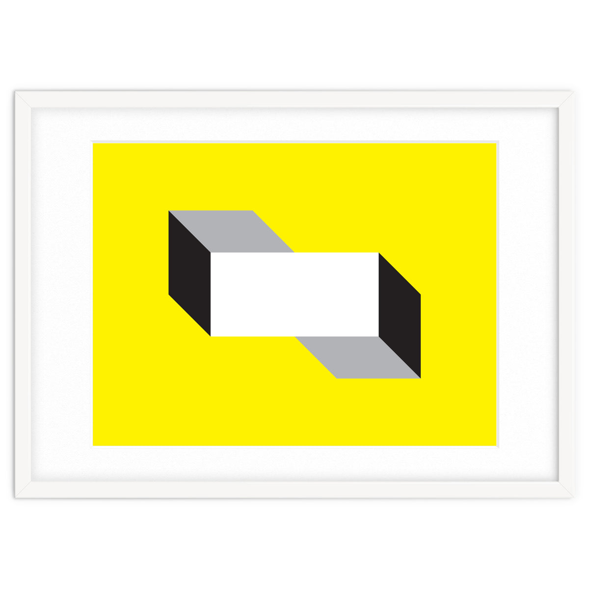 Geometric Shapes No. 50 - yellow, black & grey