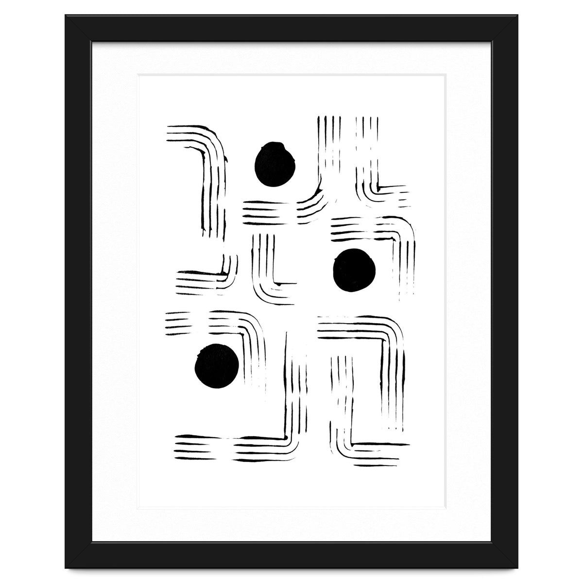 Mid-Century Modern Monochrome Print #1