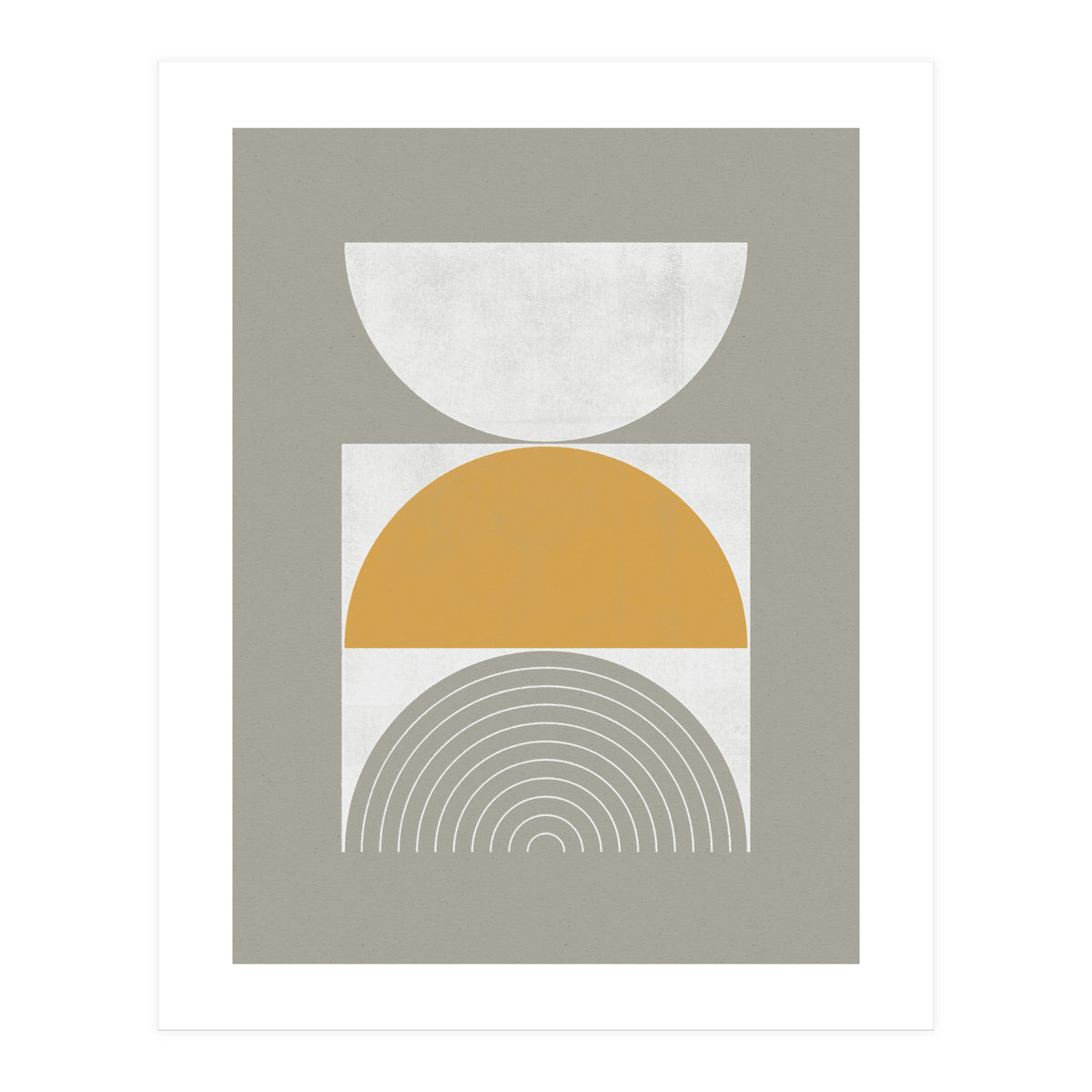 Mid-Century Modern No.29 - Woodblock Print (Print Only)