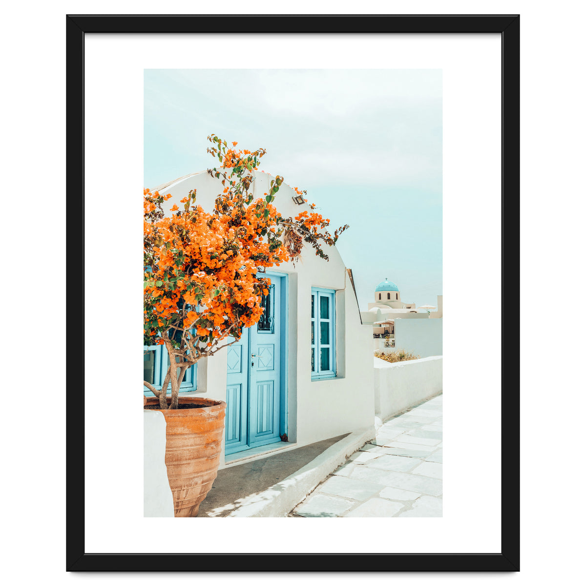 Greece Airbnb, Greece Photography Travel Digital Art, Scenic Landscape Architecture, White Building