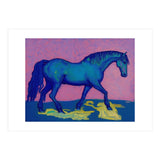Blue Horse Abstract Painting (Print Only) thumbnail