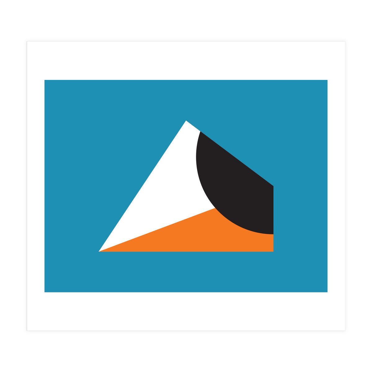 Geometric Shapes No. 16 - blue & orange (Print Only)