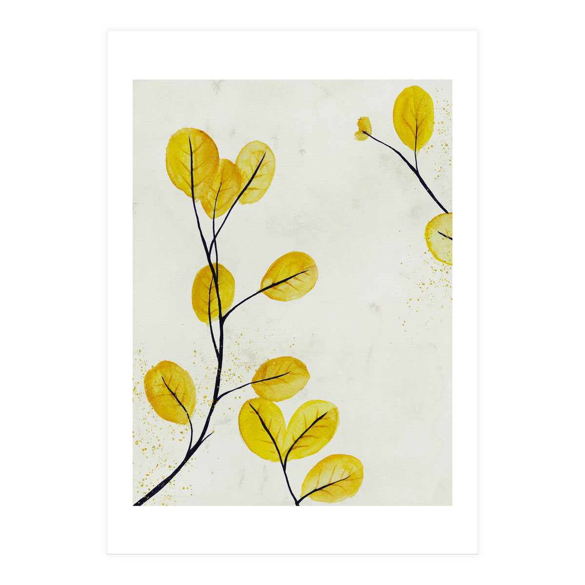 Golden birch leaves (Print Only)