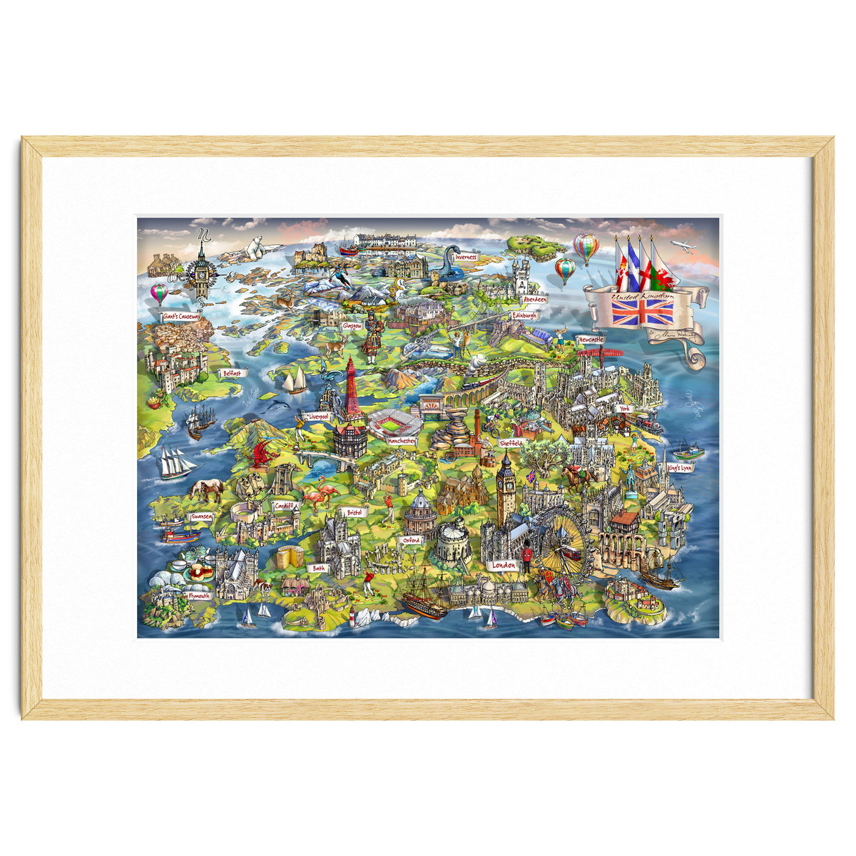 Illustrated Map Of The United Kingdom