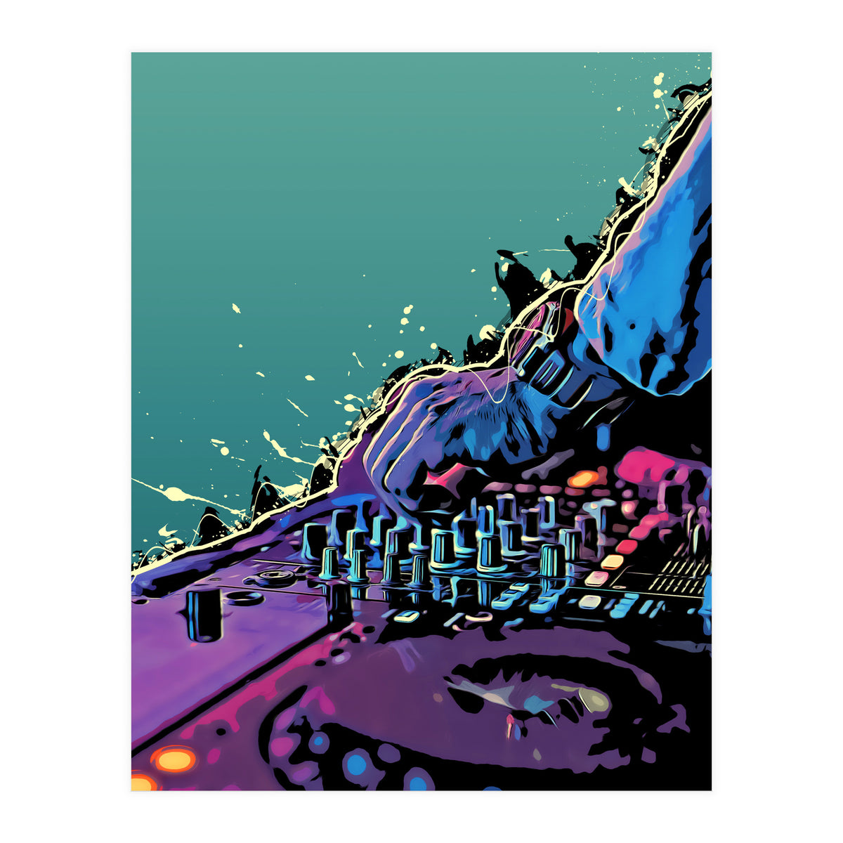 DJ music set #dj (Print Only)