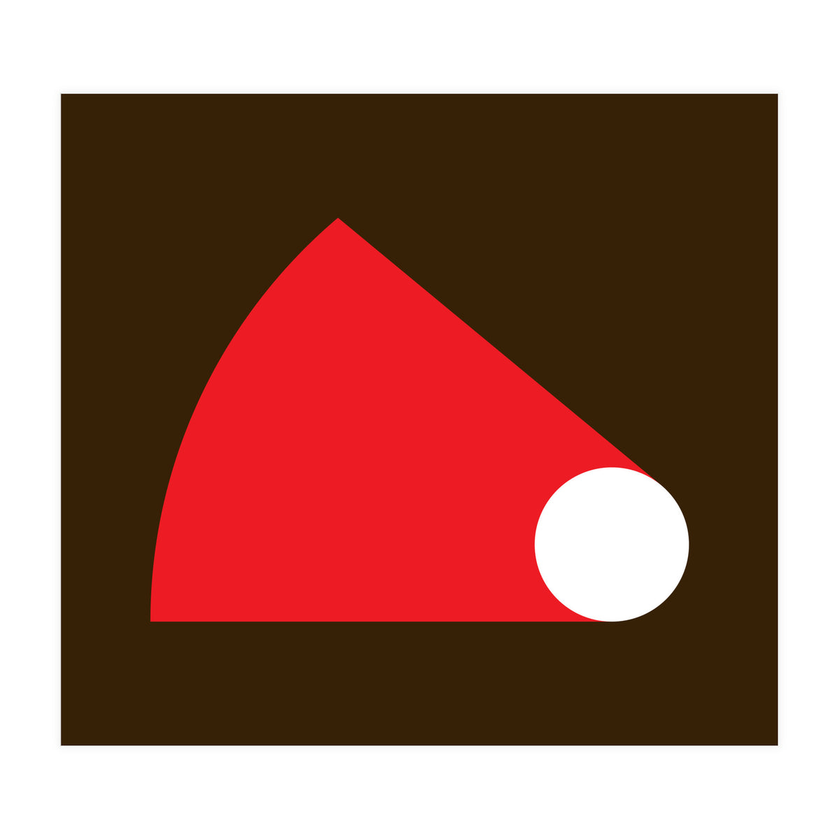 Geometric Shapes No. 51 - red & brown (Print Only)