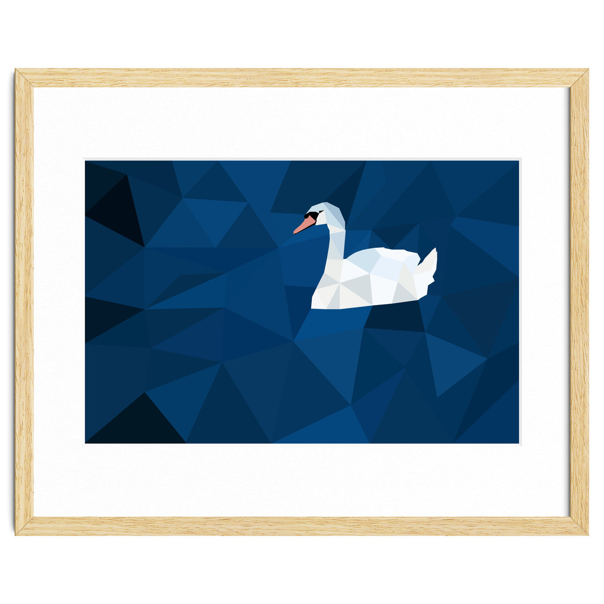 Swan In Water Artwork