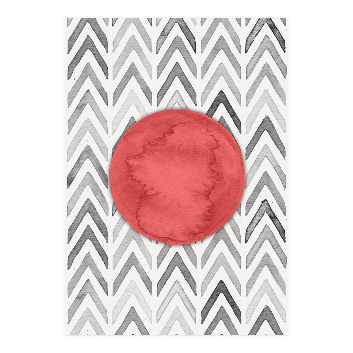 Red Bubble Chevron Pattern (Print Only)
