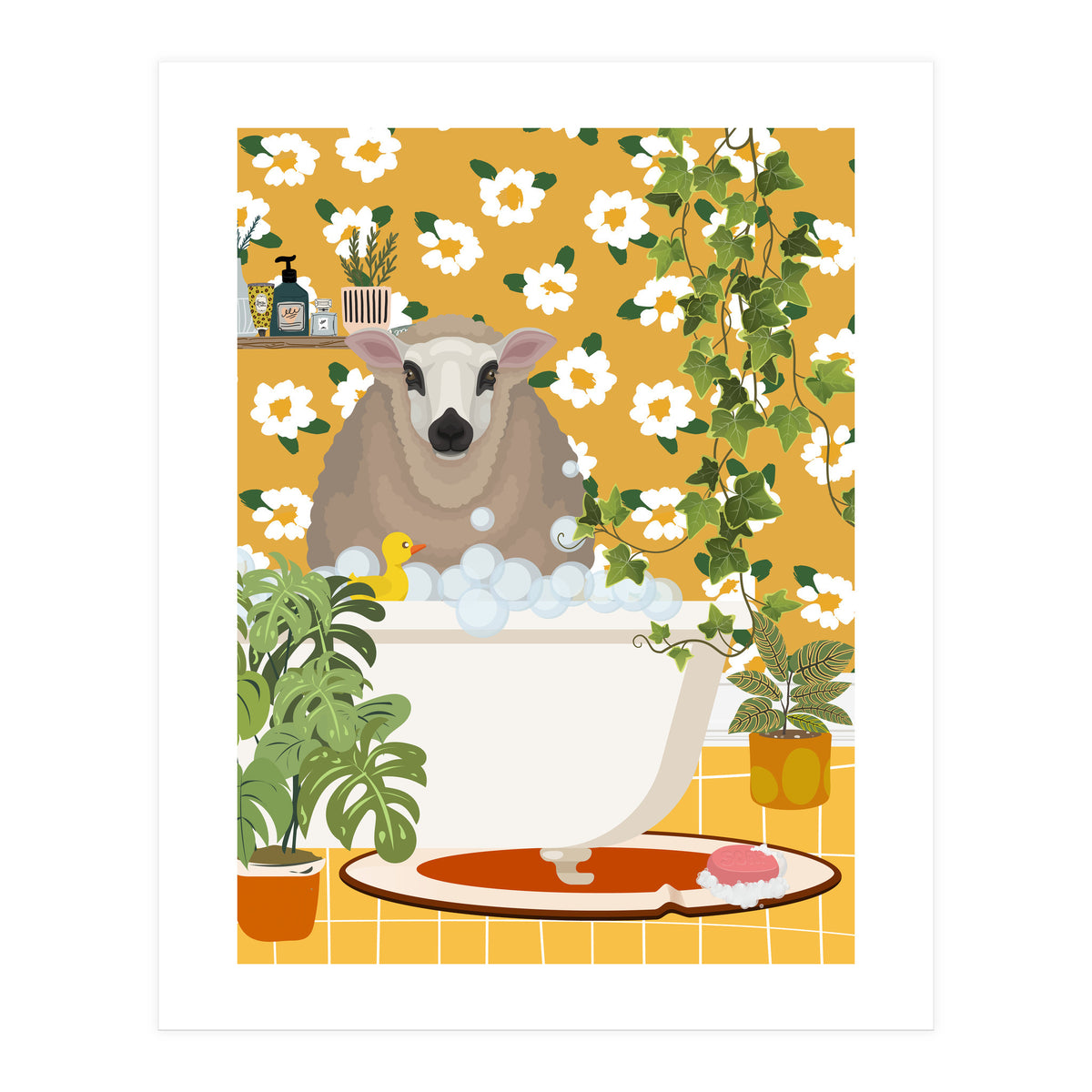 Sheep Bathing (Print Only)