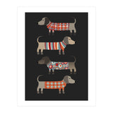 Sausage Dogs In Sweaters Dark (Print Only) thumbnail