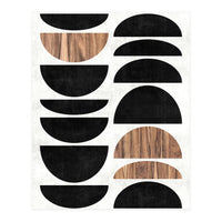 Mid-Century Modern Pattern No.7 - Concrete and Wood (Print Only)