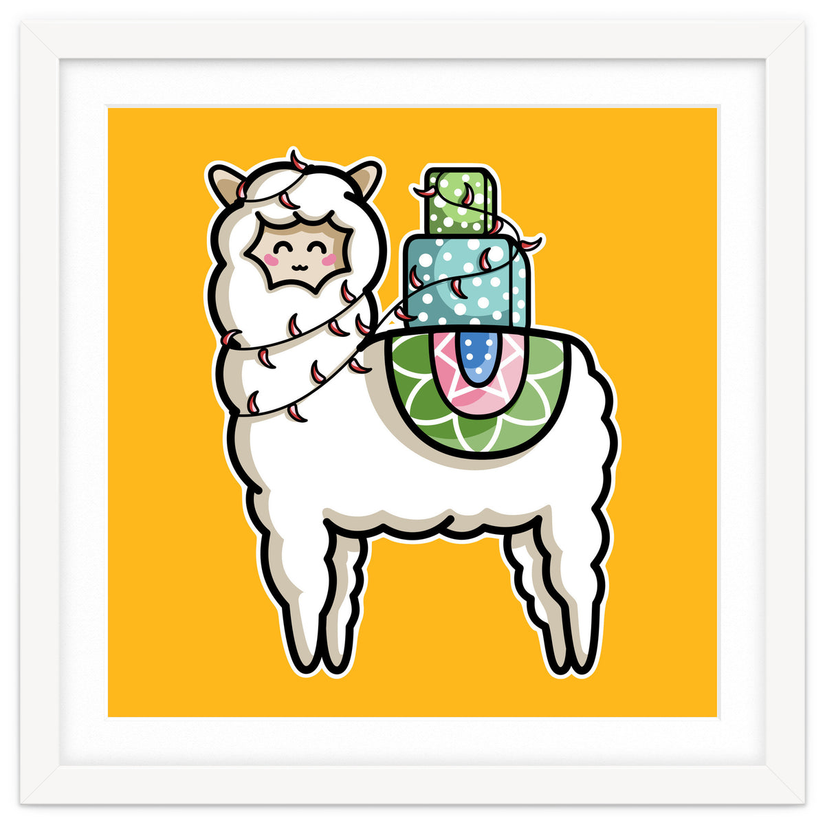 Kawaii Cute Gift Carrying Llama