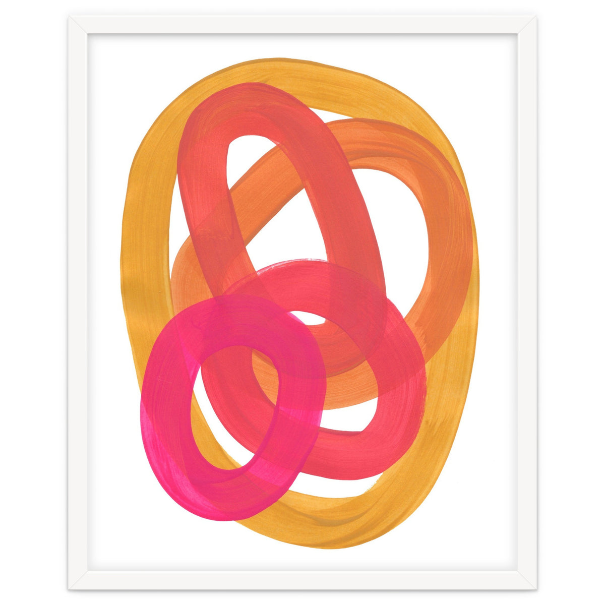 Warm Candy Colors Magenta Yellow Nesting Circles Ombre