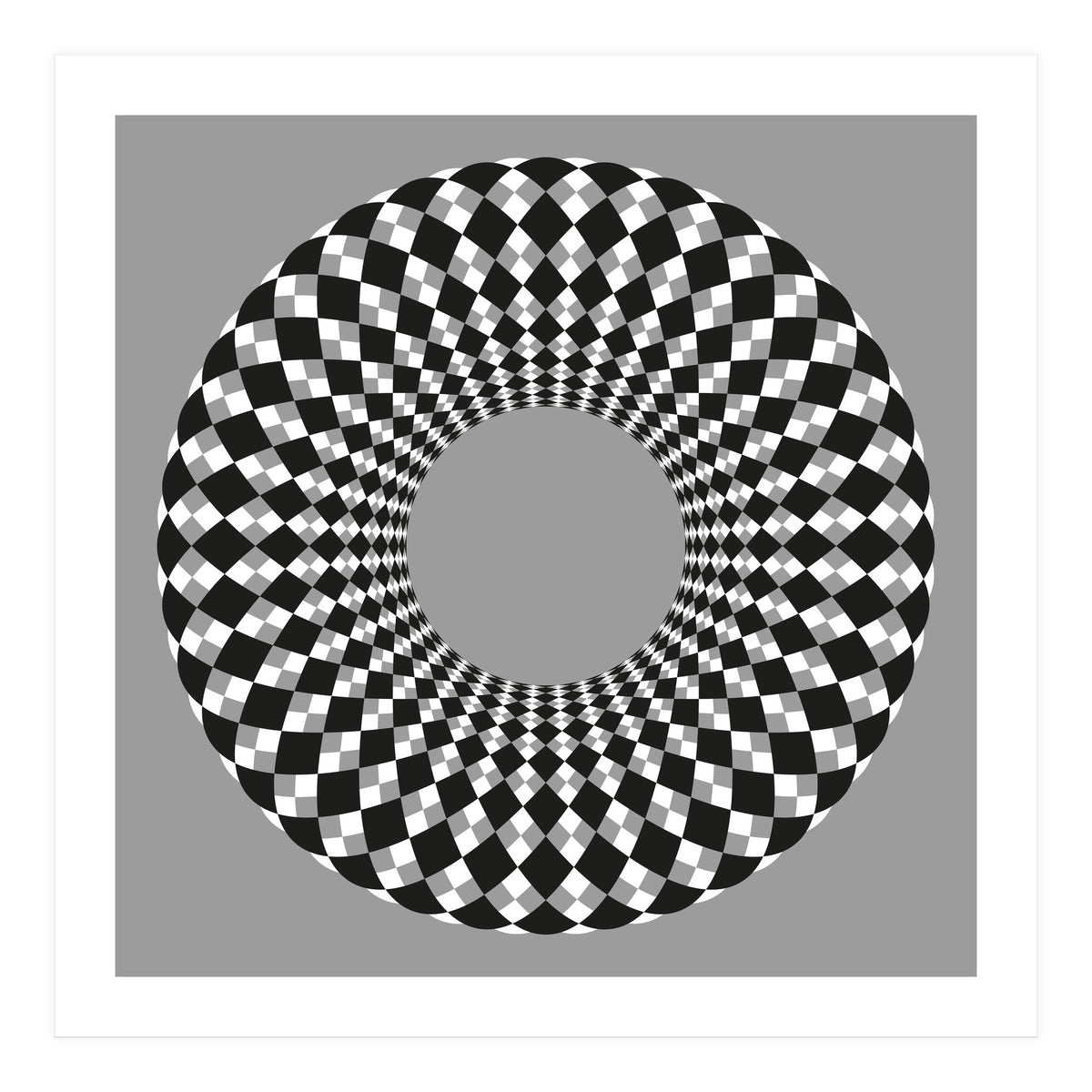 Black and white round (Print Only)