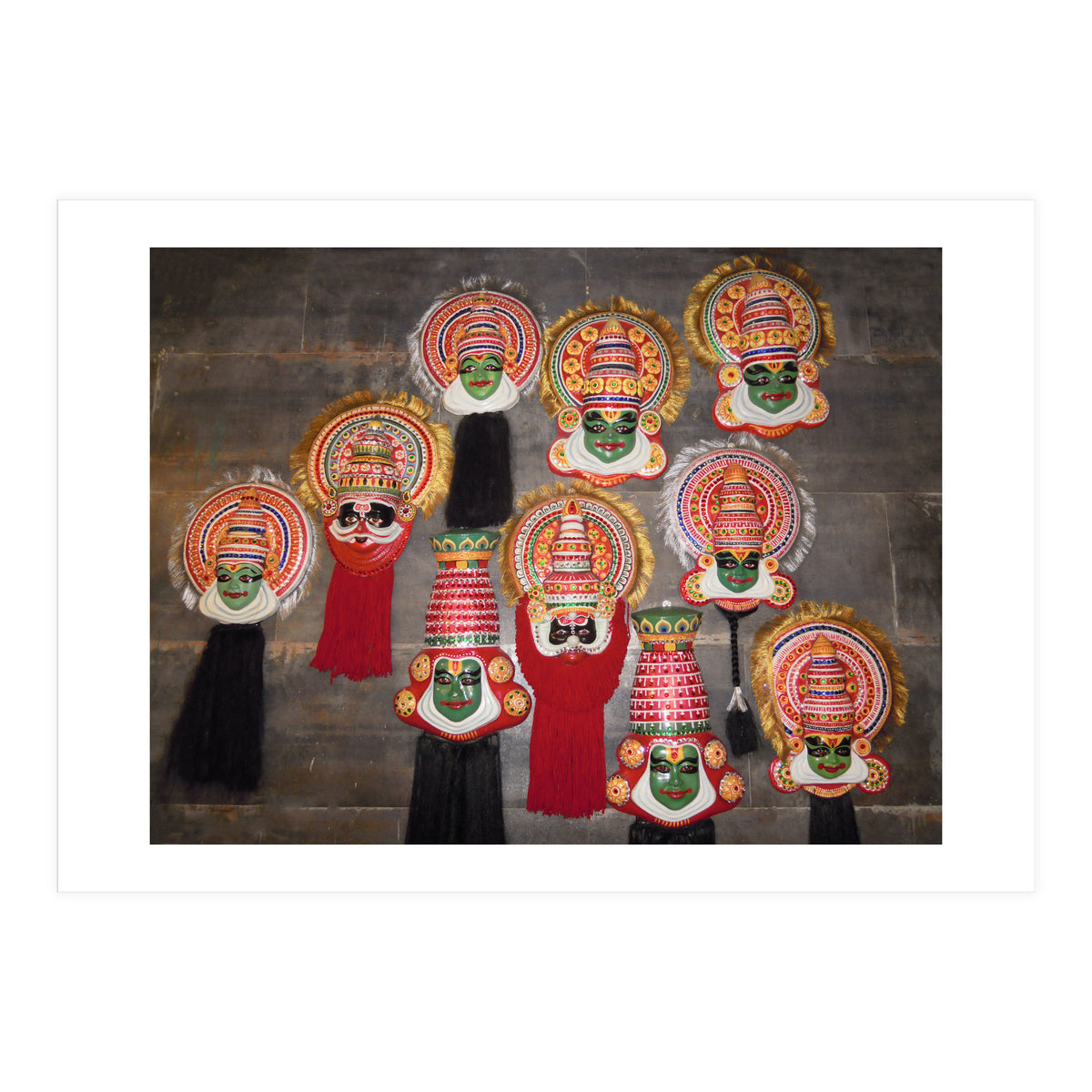 Mask On The Wall - Kathakali Face (Print Only)