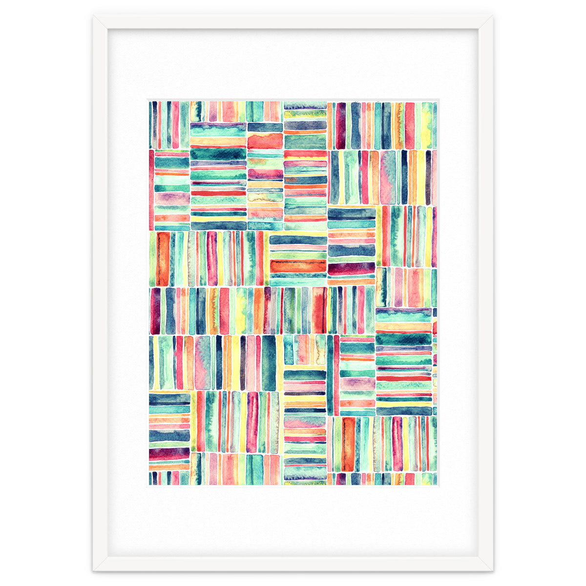 Retro Beach Chair Pastel Watercolor Stripes