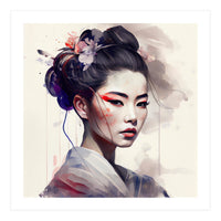 Watercolor Modern Geisha #8 (Print Only)