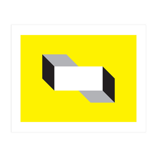 Geometric Shapes No. 50 - yellow, black & grey (Print Only)