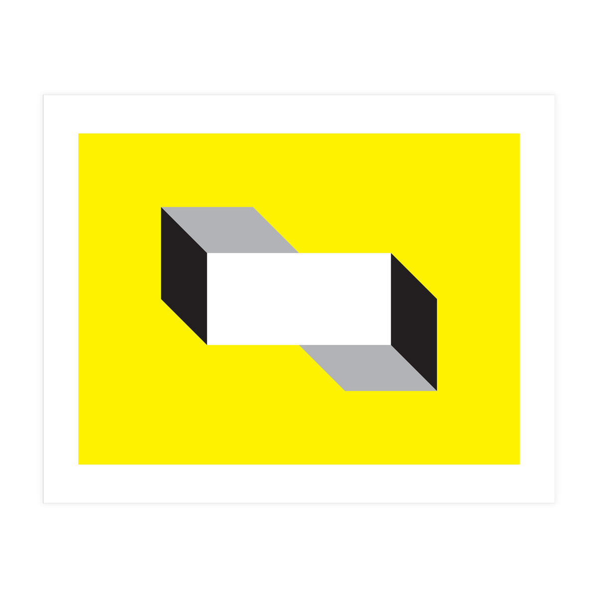 Geometric Shapes No. 50 - yellow, black & grey (Print Only)