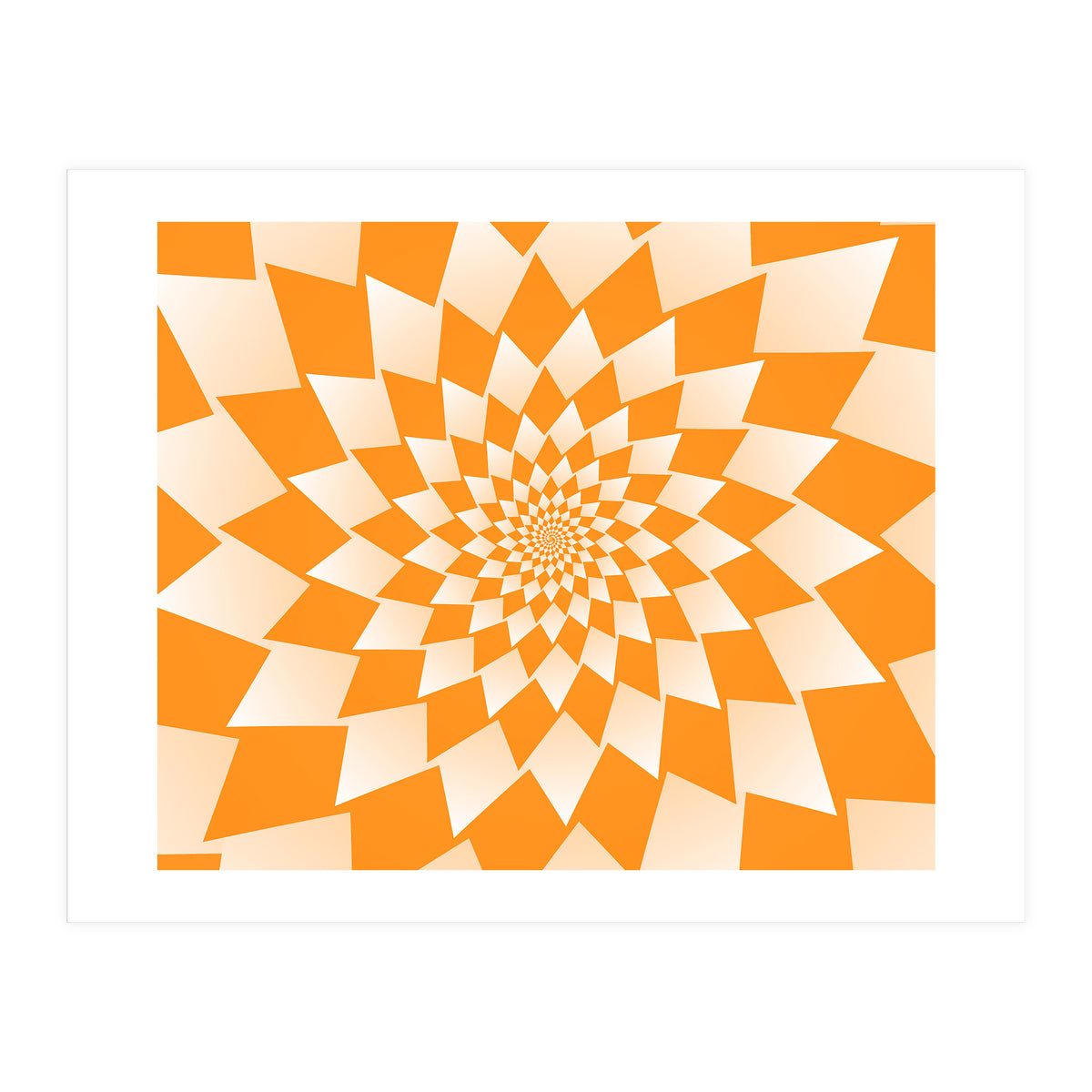 Abstract Orange Geometric  (Print Only)