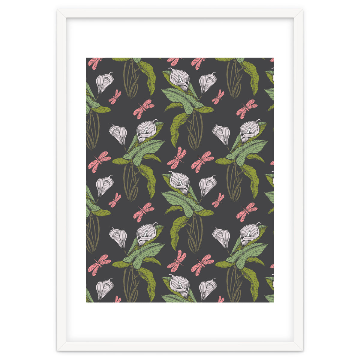 Hand drawn floral dark - 03