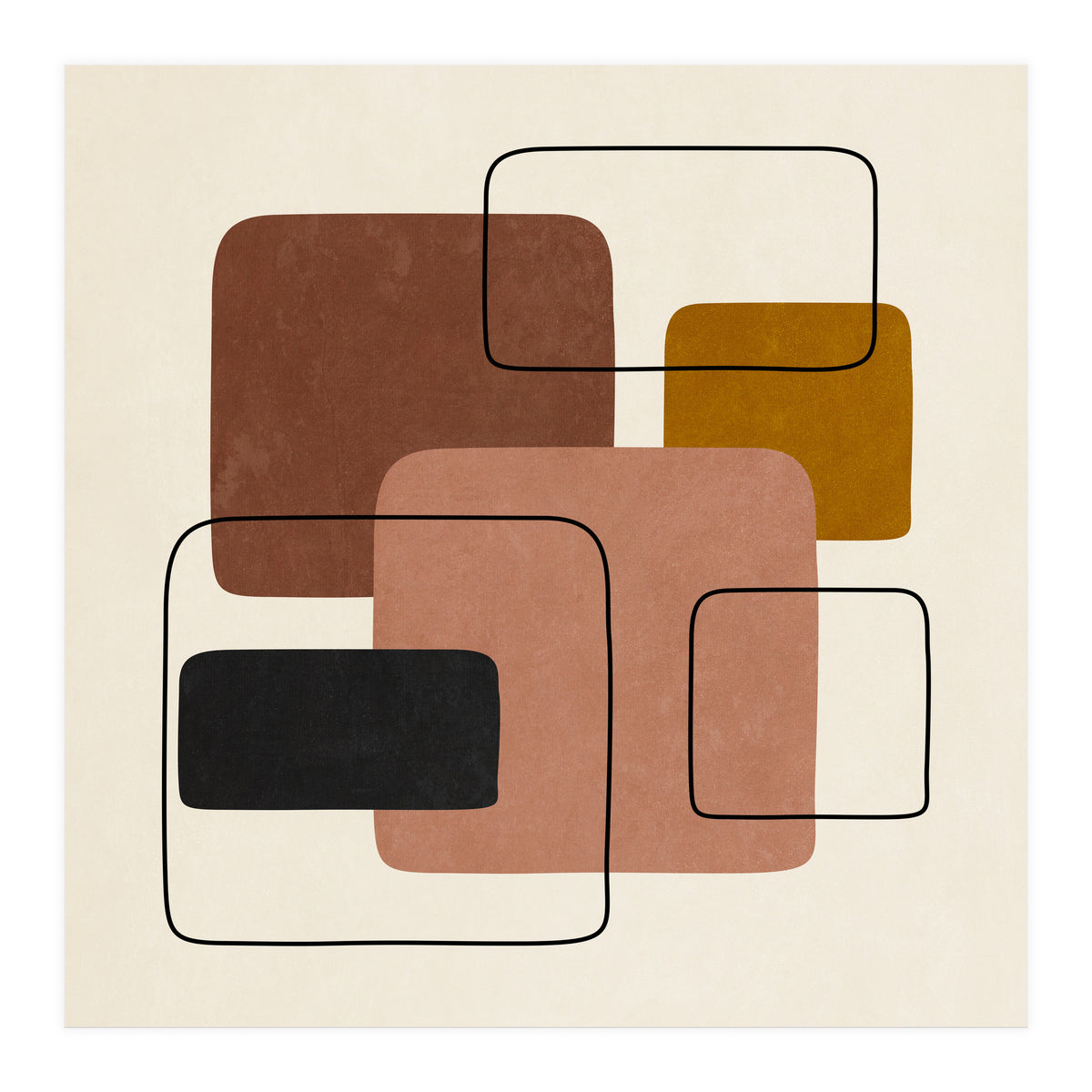 GEOMETRIC SHAPES - TERRACOTTA (Print Only)