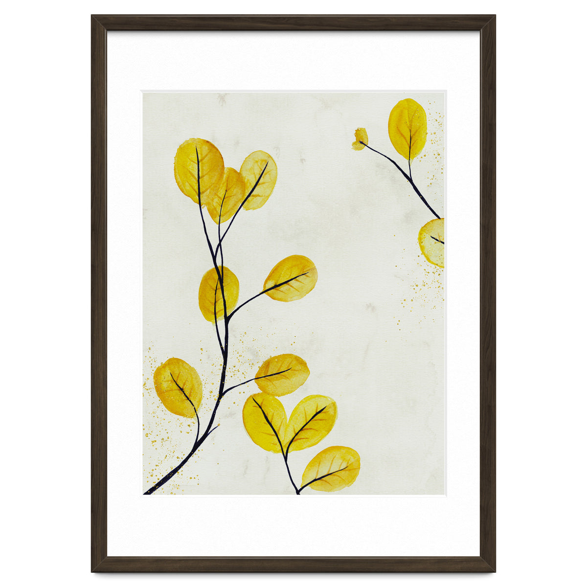 Golden birch leaves