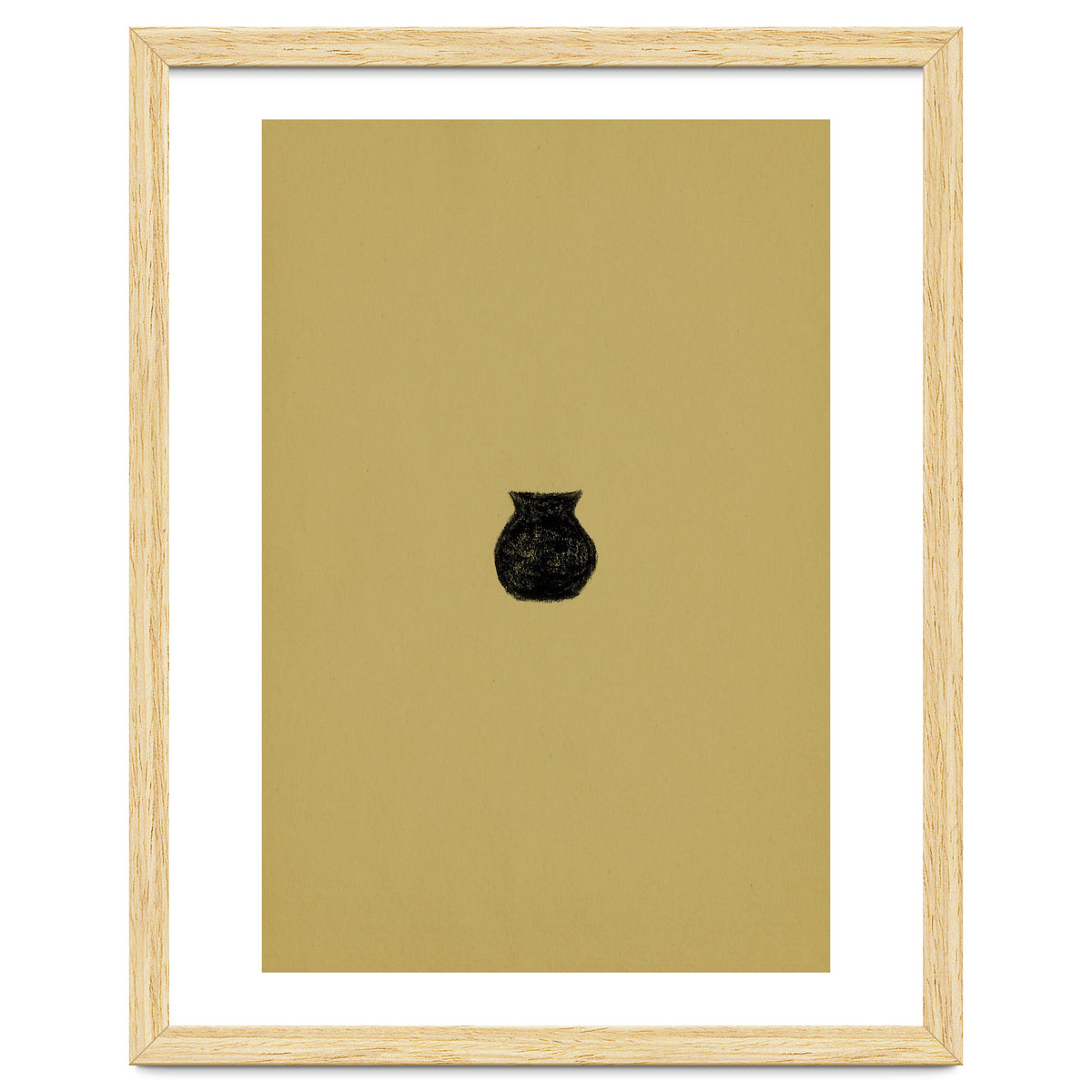 Olive green and black crock