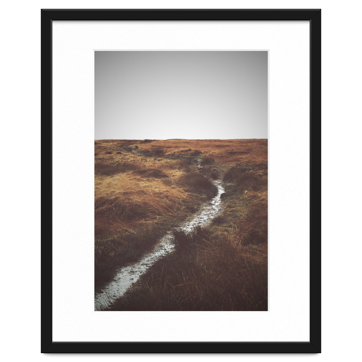 Bleak winter landscape of Saddleworth Moor