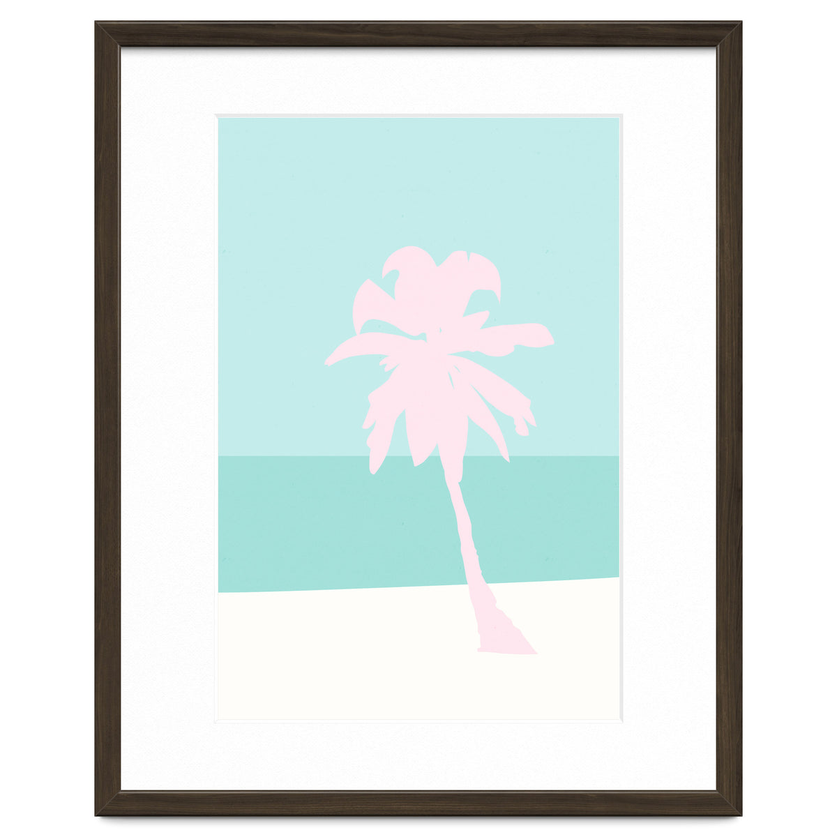 Minimal Palm Tree - Turquoise Coast