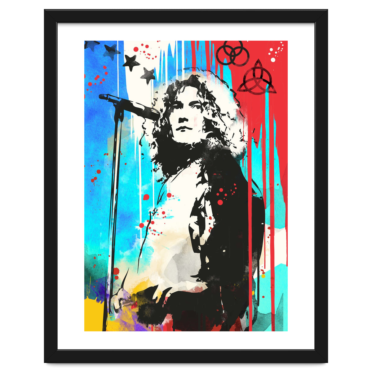 Robert Plant pop art poster