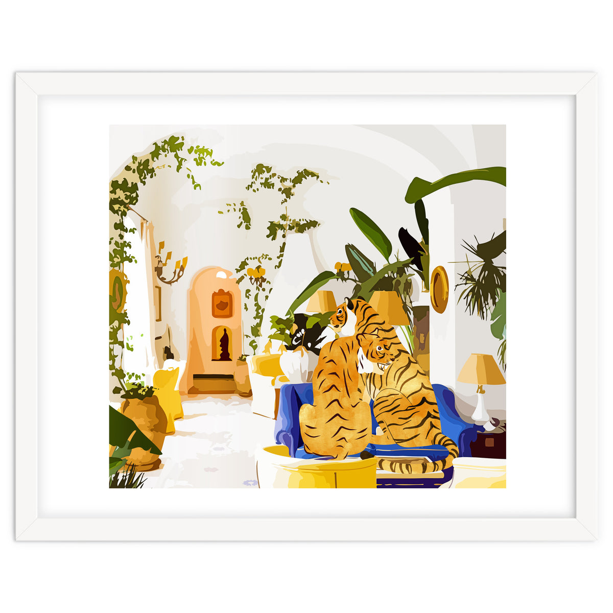 Tiger Reserve Villa | Bohemian Tropical Jungle Décor | Pastel Honeymoon Couple Love Wildlife