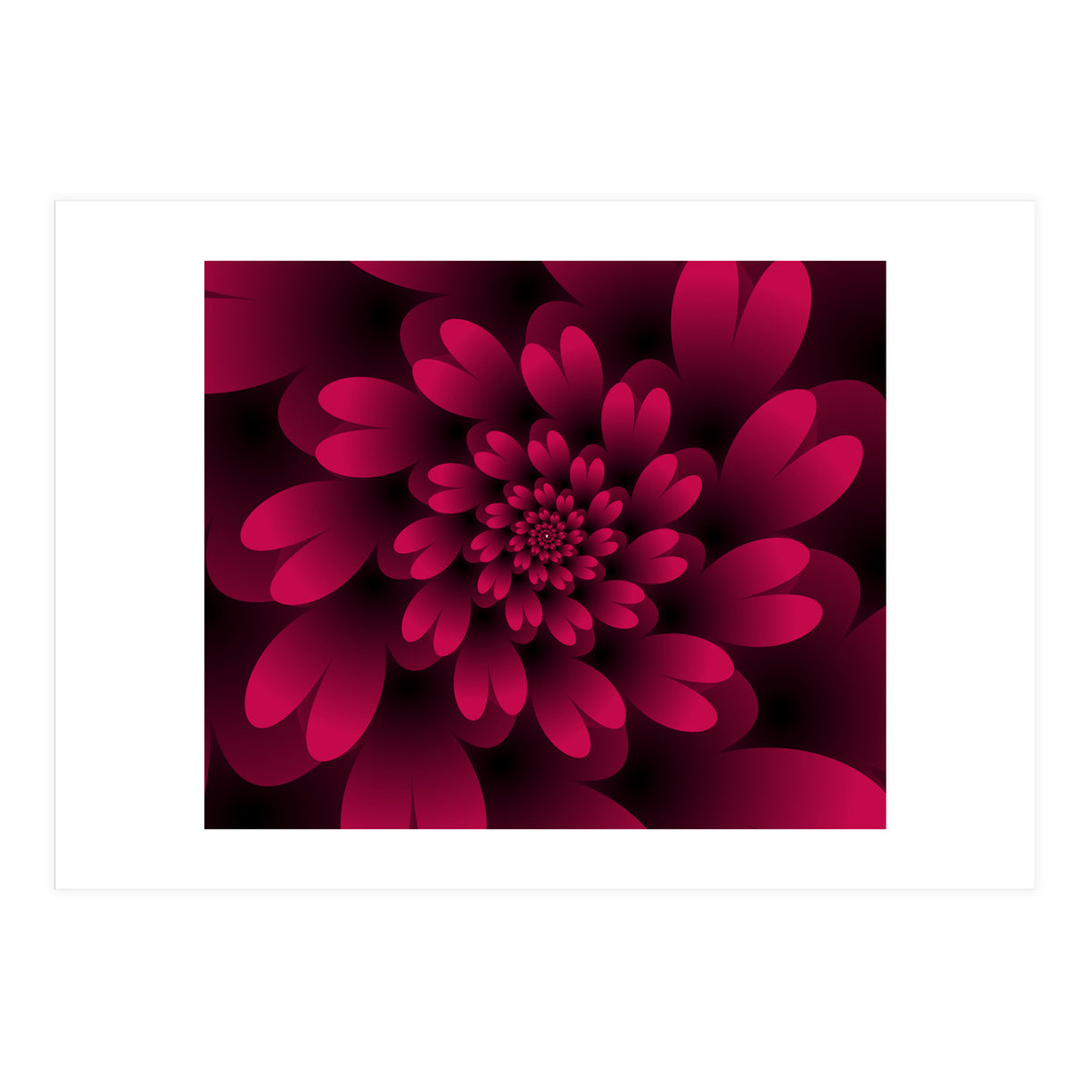 Red Floral Satin  (Print Only)