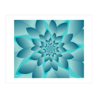 Abstract Modern Optical Illusion Floral Design Art (Print Only)