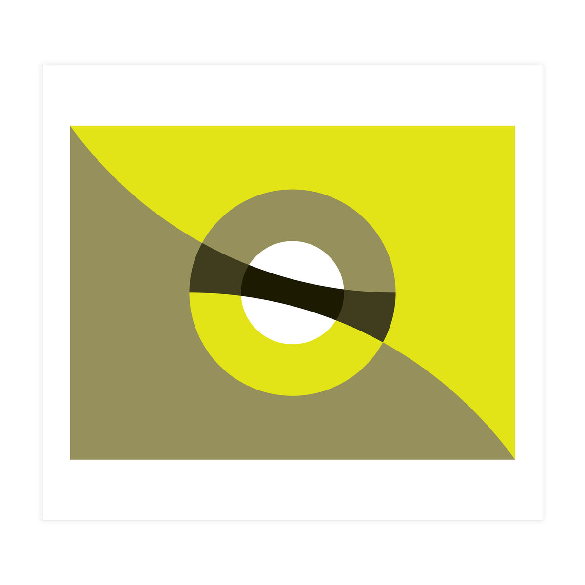 Geometric Shapes No. 44 -  mustard & beige (Print Only)