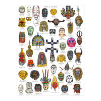 Masks Of The World (Print Only)