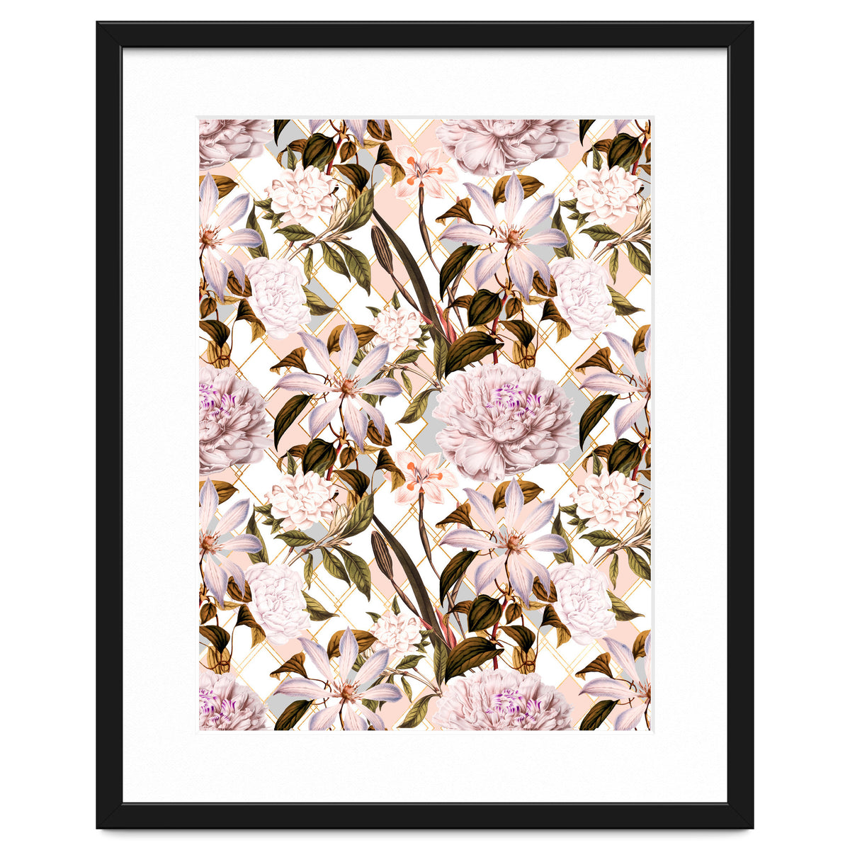 Pink flowering in geometric