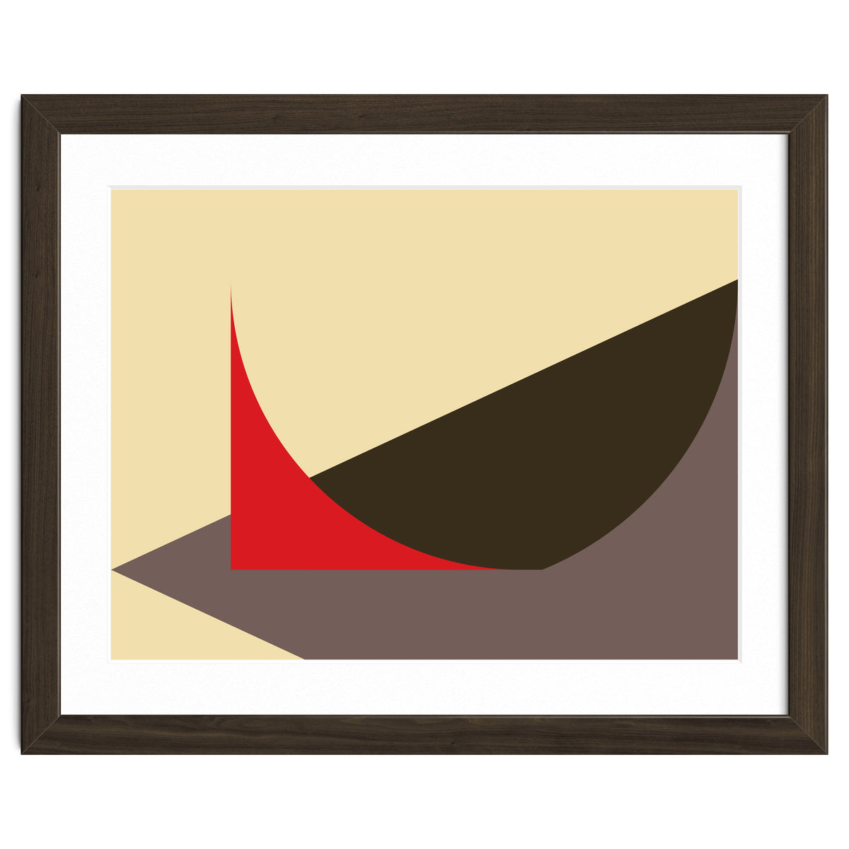 Geometric Shapes No. 6 - brown, beige & red