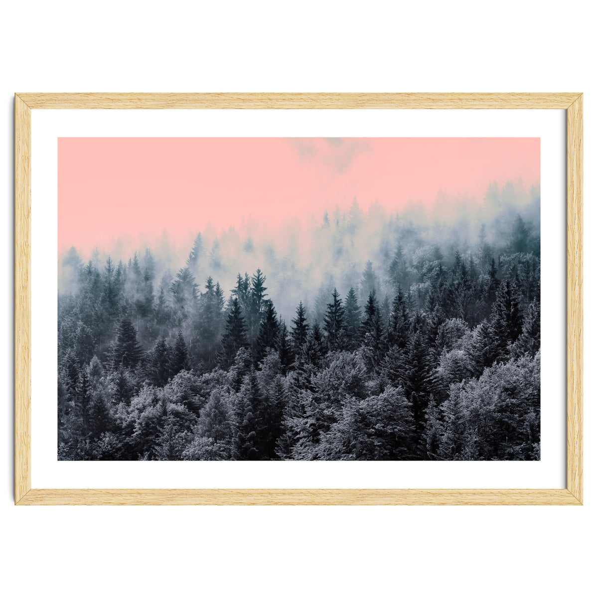 Forest in gray and pink