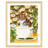 Tiger in Retro Bathroom