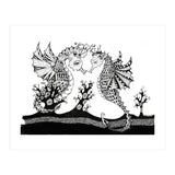 Seahorse Dragons Love Illustration (Print Only) thumbnail